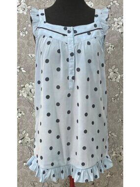 SoieRose Dusty Blue Satin Victorian Ruffle Nightgown SR-1255